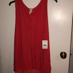Free People/We The Free Lg sleeveless shirt coral
